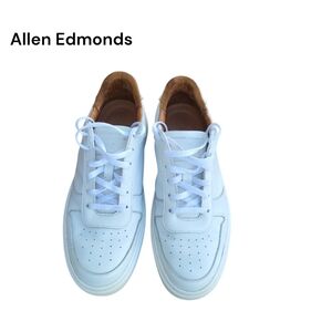 Allen Edmonds Owen White Leather Casual Athletic Sneaker Tennis Shoe Men 11 D
